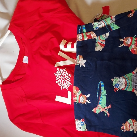 NEW Sleep Chic Ladies Jammies Set Beauty Sleep Set Large Snowflake&Animal Design - Picture 1 of 11